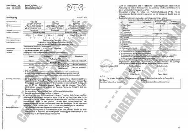DTC-Gutachten P-2749/09 zu Federn
