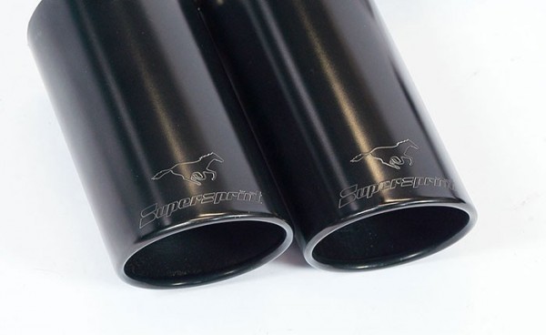 SUPERSPRINT Endrohre &quot;BLACK&quot; re-li rund 2x90mm