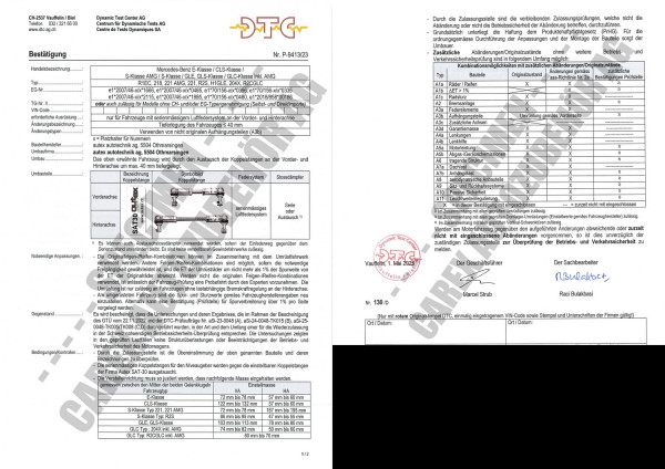 DTC Gutachten, div. Mercedes