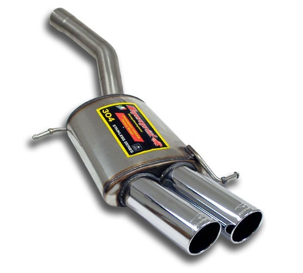 SUPERSPRINT Endschalldämpfer rund 2x90mm Inox