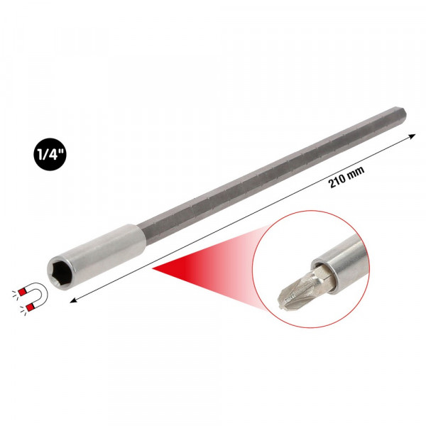 KS TOOLS 1/4&quot; Bithalter, 210 mm