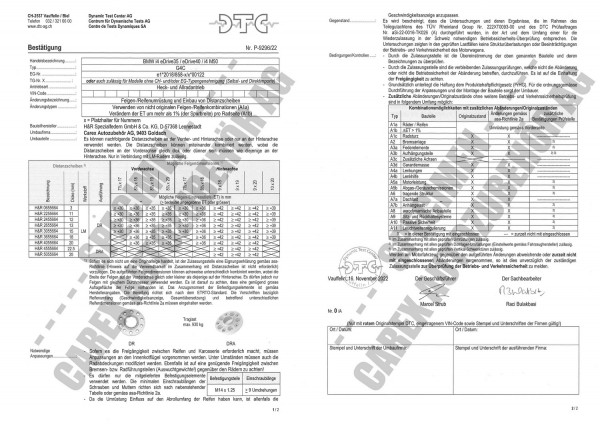 DTC-Gutachten P-9296/22 zu DR-Set