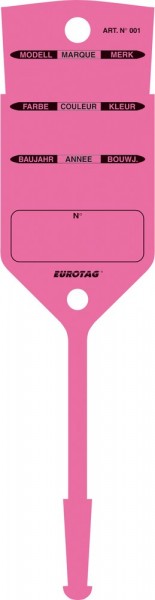 EUROTAG Schlüssel-Etiketten PINK