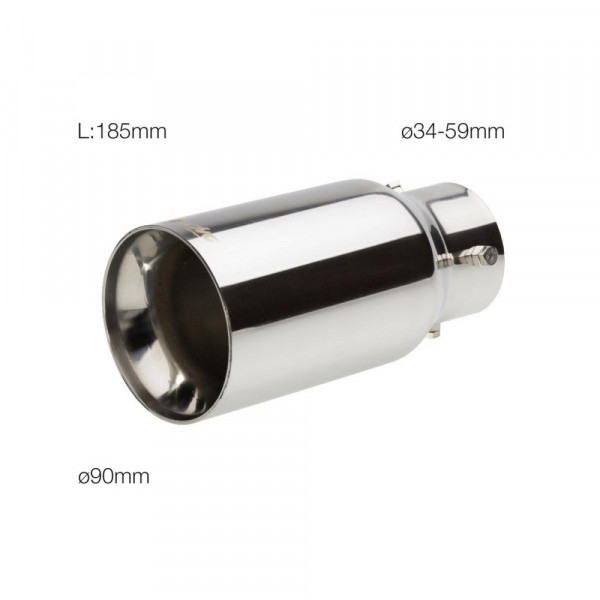 SIMONI RACING Endrohrblende 90mm rund chrom