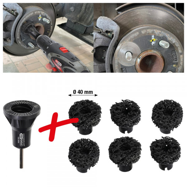 KS TOOLS Stehbolzen-Radnabenschleifer-Satz,