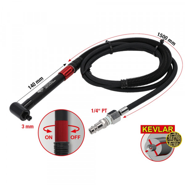KS TOOLS Druckluft-Stiftschleifer, 110°