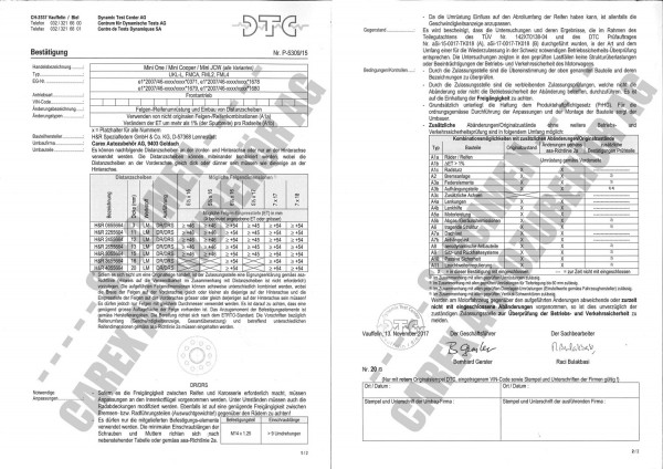 DTC-Gutachten P-5309/15 zu DR-Set