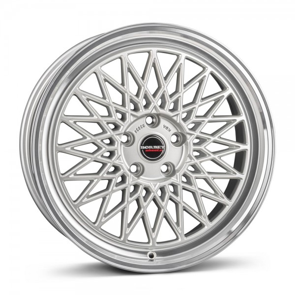 Borbet B-8018 silver rim polished KBA 53307