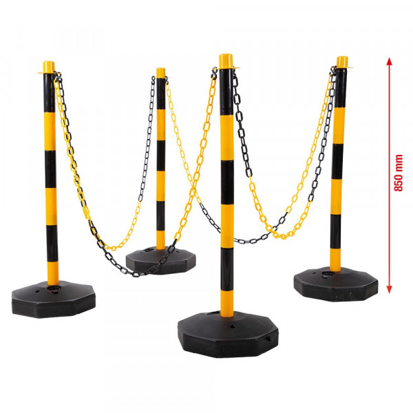 KS TOOLS Absperrpfosten-Satz mit Kette,