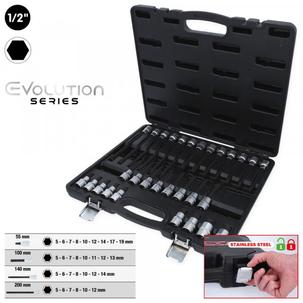 KS TOOLS 1/2&quot; Bit-Stecknuss-Satz für