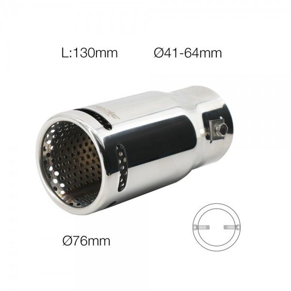 SIMONI RACING Endrohrblende 76mm rund chrom