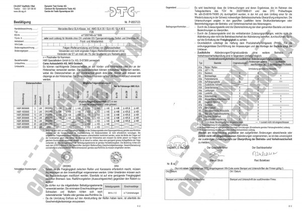 DTC-Gutachten P-9557/23 zu DR-Set