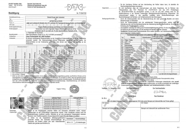 DTC-Gutachten P-9347/22 zu DR-Set