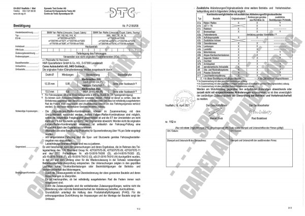 DTC-Gutachten P-2180/08 zu Federn
