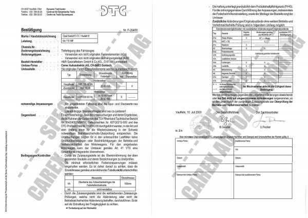 DTC-Gutachten P-264/00 zu Gewindefw.