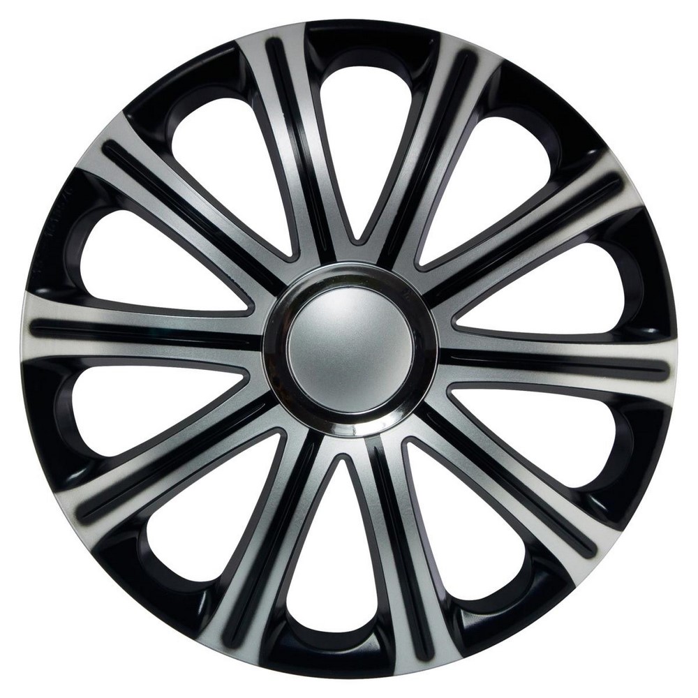 j-tec J15558 Set Wheel Covers Nascar 15-inch Silver/Black Set of 4 
