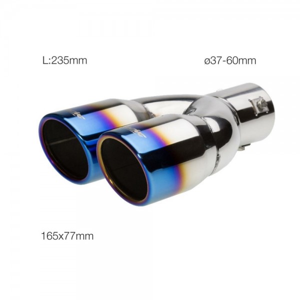 SIMONI RACING Endrohrblende 2x76mm rund Chrom