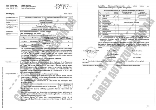 DTC-Gutachten P-2151/07 zu Gewindefw.