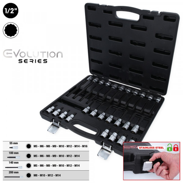 KS TOOLS 1/2&quot; Bit-Stecknuss-Satz für Vielzahn