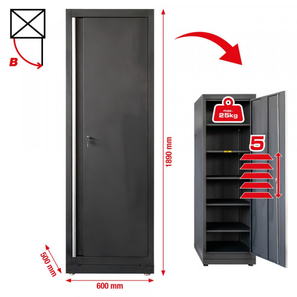 KS TOOLS Werkstatt-Schranksystem, Hochschrank mit
