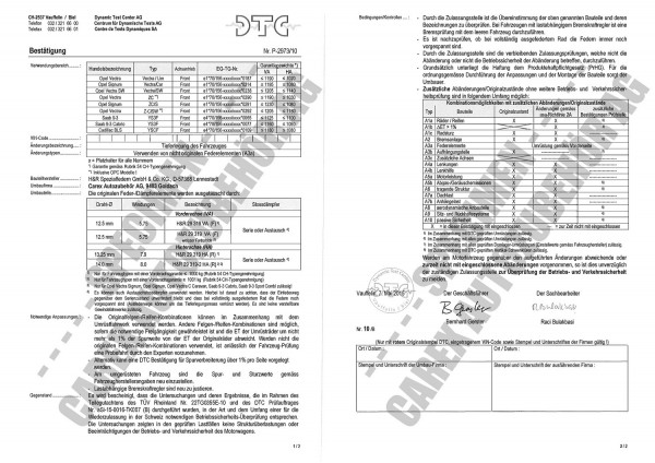 DTC-Gutachten P-2973/10 zu Federn
