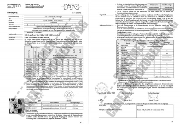 DTC-Gutachten P-2206/08 zu DR-Set