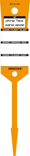 EUROTAG Schlüssel-Etiketten, ohne Text ORANGE