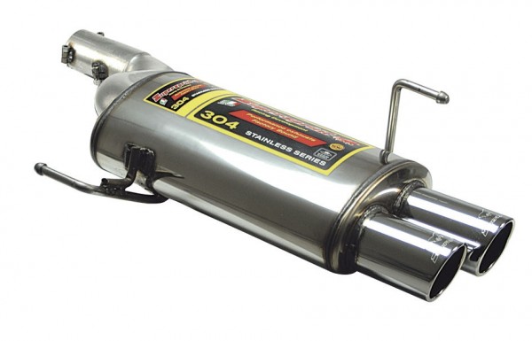 SUPERSPRINT Endschalldämpfer 2x80mm rund INOX