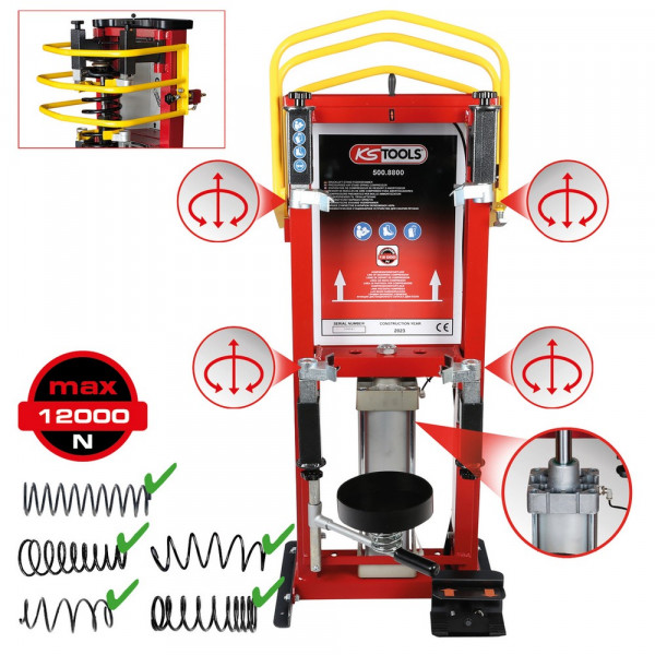 KS TOOLS Druckluft-Stand-Federspanner, max.