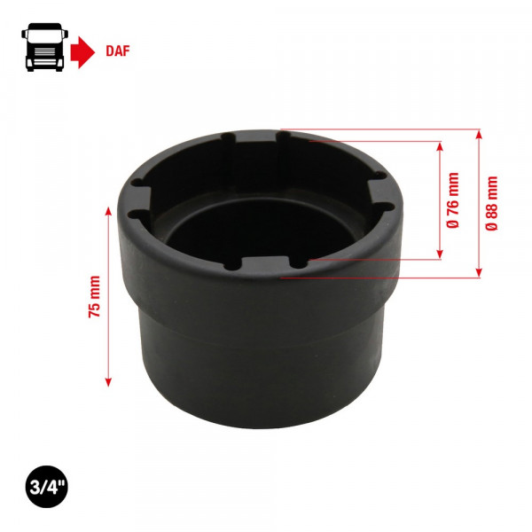 KS TOOLS 3/4&quot; Nutmuttern-Schlüssel mit 4