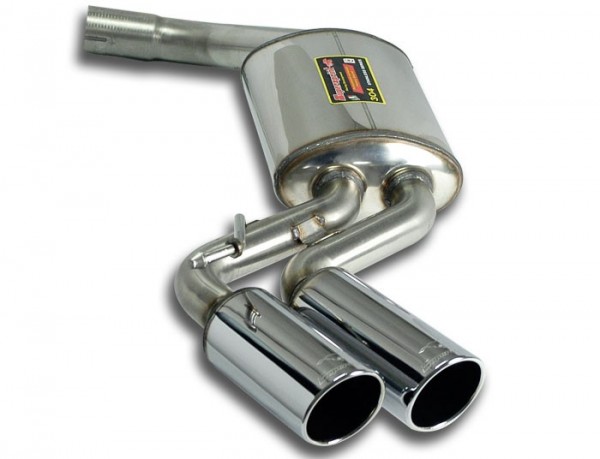 SUPERSPRINT Endschalldämpfer rund 2x80mm