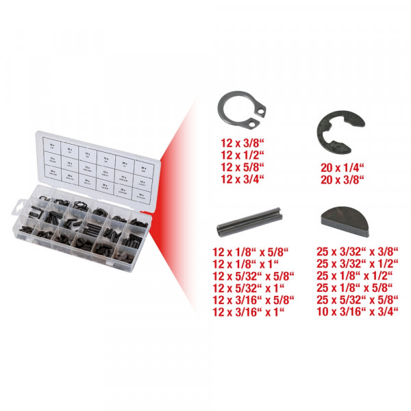 KS TOOLS Sortiment Spannstift/Seegering/