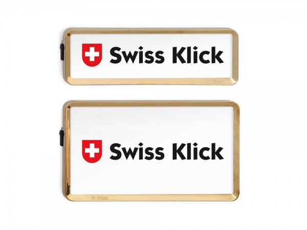 SWISS KLICK Nummernrahmen/Wechselhalter Set