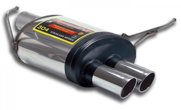 SUPERSPRINT Endschalldämpfer 2x80mm rund Inox